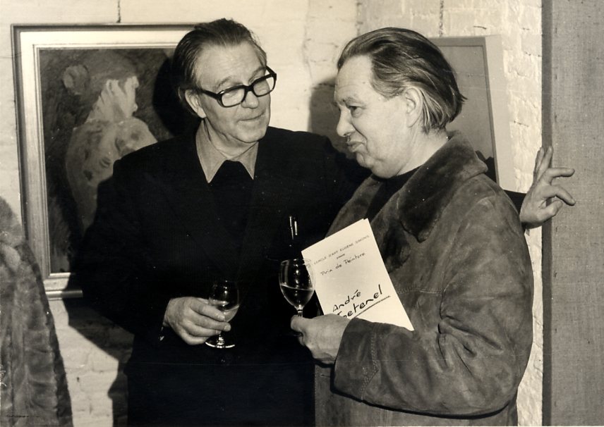 Dormont, Jacques. Exposition en atelier. Photo Cercle d|Art Eug�ne Simonis. Prix de peinture. Photo d�dicac�e |Amicalement votre G. Vincart|.jpg